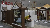 Berbagai persiapan teknis seperti konstruksi stan terus dilakukan menjelang penyelenggaraan ASEAN Tourism Forum 2023.