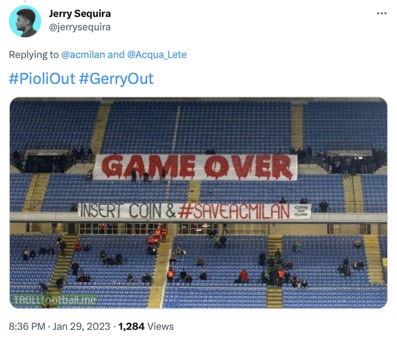 Meme Juventus dan AC Milan sama-sama kalah di Serie A.