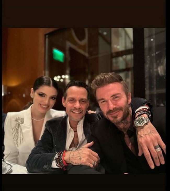 Inilah momen pernikahan mereka. David Beckham yang hadir di momen tersebut menjadi pendamping pengantin pria. Foto: dok. Instagram/ @nadiatferreira
