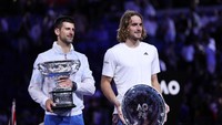 Dalam pertandingan final Australian Open 2023 di Rod Laver Arena, Minggu (29/1/2023) malam WIB, Djokovic menang tiga set langsung atas Tsitsipas. Petenis asal Serbia itu menang 6-3, 7-6(7-4), 7-6(7-5).