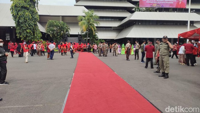 Suasana Kantor Gubernur Jateng jelang pelantikan Wali Kota Semarang, Senin (30/1/2023).