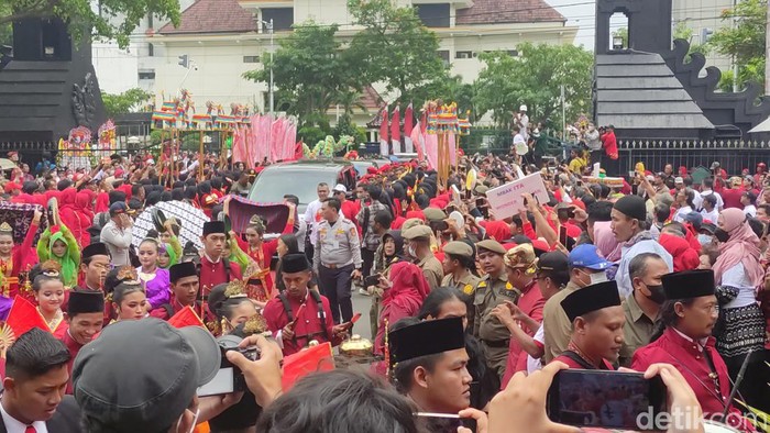 Suasana saat Megawati Soekarnoputri hadiri pelantikan Walkot Semarang, Senin (30/1/2023).