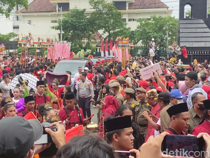 Suasana saat Megawati Soekarnoputri hadiri pelantikan Walkot Semarang, Senin (30/1/2023).