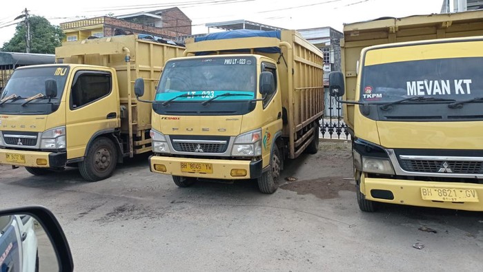 Truk pengangkut batu bara yang ditahan Satlantas Polres Jambi. (Foto: Istimewa)
