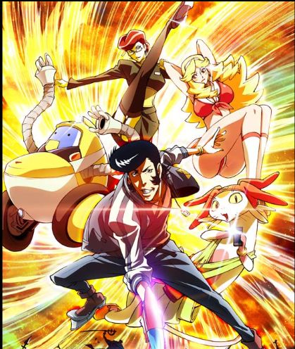 Ilustrasi judul anime lucu dan kocak.