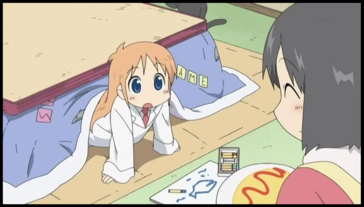 Ilustrasi judul anime lucu.