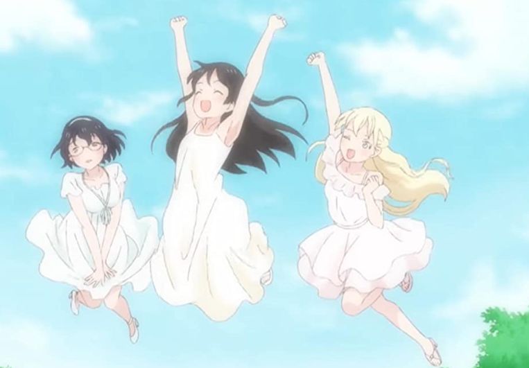 Ilustrasi judul anime lucu.