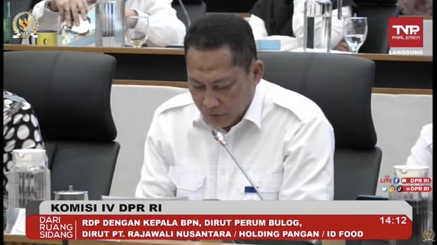 Direktur Utama Perum Bulog Budi Waseso saat RDP dengan Komisi VI DPR, Selasa (31/1/2023). (Tangkapan Layar Youtube Komisi IV DPR RI Channel)