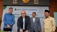 Hal ini diperkuat dengan kesamaan latar belakang yang sama-sama ingin mengembangkan inovasi ekosistem digital. UNINUS bersama OTTO penyedia solusi teknologi aplikasi pembayaran, produk financial dan non-financial, dan Danacita sebagai penyedia produk pembiayaan uang kuliah, hadirlah aplikasi OTTO UNINUS yang diperuntukkan khusus bagi para mahasiswa dan seluruh sivitas akademika.