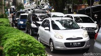 Kepadatan arus lalu lintas itu terpantau pada pukul 10.30 WIB.