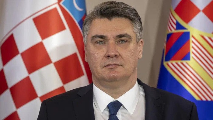 FILE - Croatian President elect Zoran Milanovic addresses dignitaries after taking the oath in Zagreb, Croatia, Feb. 18, 2020. Croatias president has criticized Western nations for sending heavy tanks and other arms to Ukraine for its defense against the Russian aggression, saying it will only prolong the war. Speaking to reporters in the Croatian capital, Zoran Milanovic said Monday Jan. 30. 2023, it is 