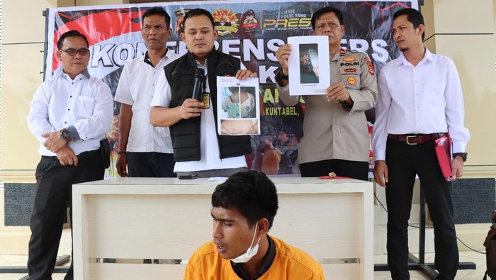 Pria di Muba yang menganiaya ibu kandung ditangkap. (Dok. Polres Muba)