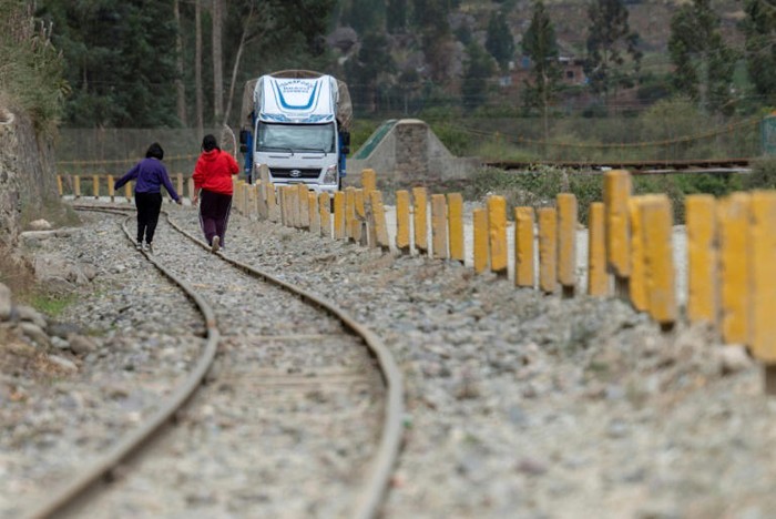 Suasana sepi di Ollantaytambo, Peru