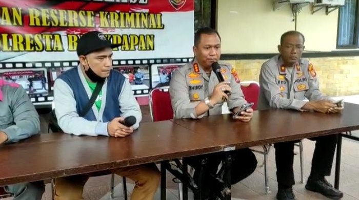 Polisi gelar konferensi pers luruskan isu penculikan yang sempat beredar di Balikpapan, Kaltim.
