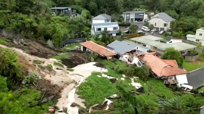 Diguyur Hujan Deras, Auckland Selandia Baru Longsor-Banjir