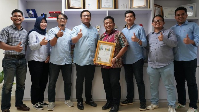 Elnusa Petrofin mendapat penghargaan Indonesia Excellence Good Corporate Governance Ethics in Providing Integrated Chemical Commodities Supporting Upstream.