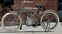 Motor langka itu dikenal Harley-Davidson Strap Tank. Motor ini menjadi salah satu barang termahal yang dilelang di Mecum Las Vegas 2023. Foto: Dok. Mecum