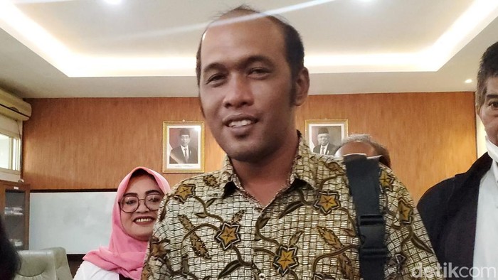 Koordinator Paguyuban Karyawan Selter Trans Jogja Ian Dwi Restanto di DPRD DIY, Rabu (1/2/2023).