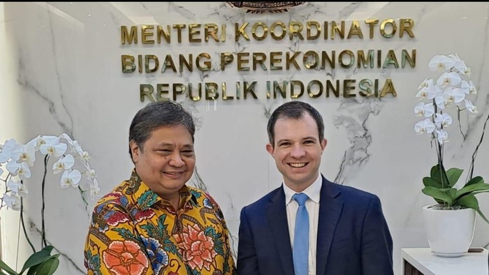 Menteri Ekspor Inggris Andrew Bowie bertemu Menko Airlangga Hartarto