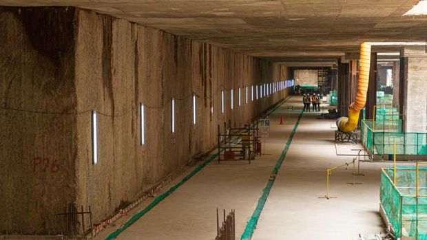 Progres pengerjaan MRT Jakarta Fase 2  yang telah mencapai 50,18%/Dok: MRT Jakarta
