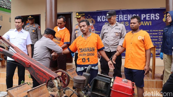 Tiga kompolotan pencuri bajak sawah asal Magetan ditangkap di Ngawi