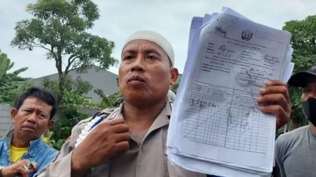 Bripka Madih, polisi viral yang bersuara soal dugaan diperas sesama polisi.