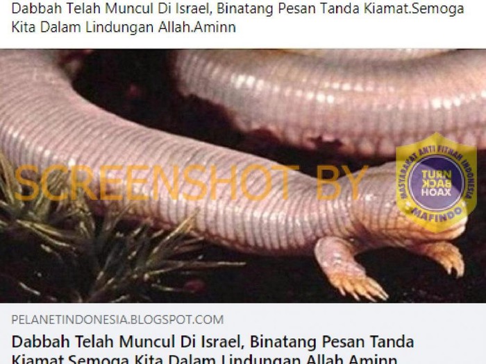 Hoax Dabbah muncul di Israel.