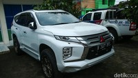 Mobil Pajero milik AKBP (Purn) Eko Setio BW juga dihadirkan dalam rekonstruksi.