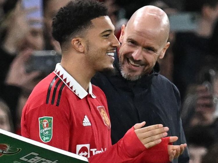 Foto: Lihat Lagi Kemesraan Erik ten Hag dengan Jadon Sancho di MU