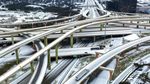 Potret Jalanan di Texas Memutih Akibat Salju