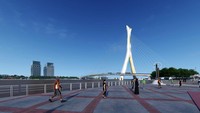 Jembatan ini dibangun dengan total bentangan 700 meter termasuk penataan jalan di sisi darat, bentang utamanya sendiri sepanjang 365 meter. Lebar jembatan akan dibuat sepanjang 30 meter.