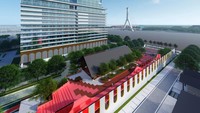 Pembangunan jembatan yang dilakukan pihak China ini ditargetkan bisa selesai pada 2024.