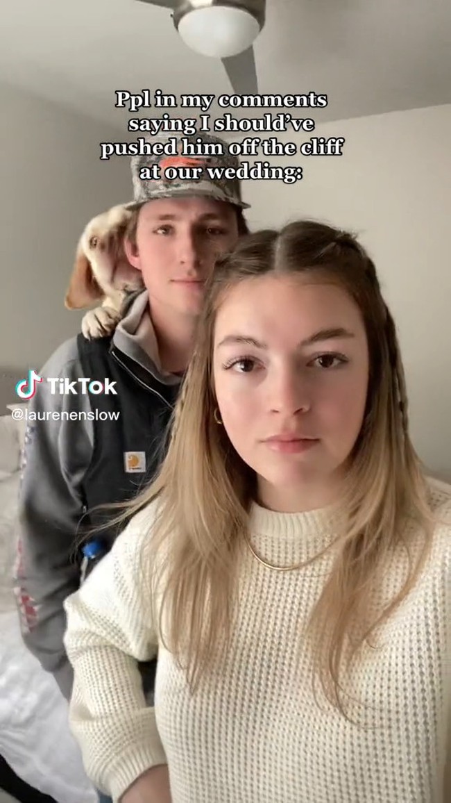 Ketika SMA, Lucas sering menanggilnya Linda, karakter dalam kartun Bobs Burgers, sebagai ejekan. Aku sangat tidak suka dibandingkan dengan Linda. Aku membencinya ketika itu, kata wanita 21 tahun itu. Foto: TikTok Lauren Enslow