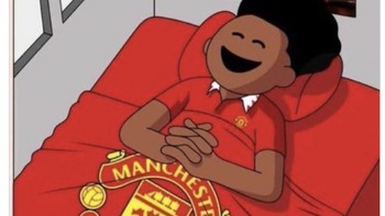 Fans MU girang karena klubnya kembali garang. Foto: Twitter