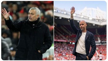 Padahal ini musim pertama Erik menangani MU. Ia pun menyamai rekor Jose Mourinho dulu. Apakah akan langsung dapat trofi juga kah? Foto: Twitter