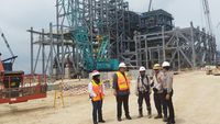 Airlangga Cek Pembangunan Smelter Freeport Di Gresik, Progres 51,7%