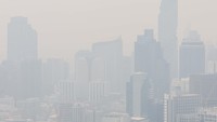 Departemen Lingkungan BMA mengatakan tingkat polutan udara PM2.5 terjadi di Bangkok pada 1 Februari 2023.