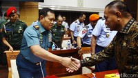 Yudo Margono tiba di ruang rapat Komisi I DPR, Kompleks Parlemen, Senayan, Jakarta, Selasa (2/2/2023).