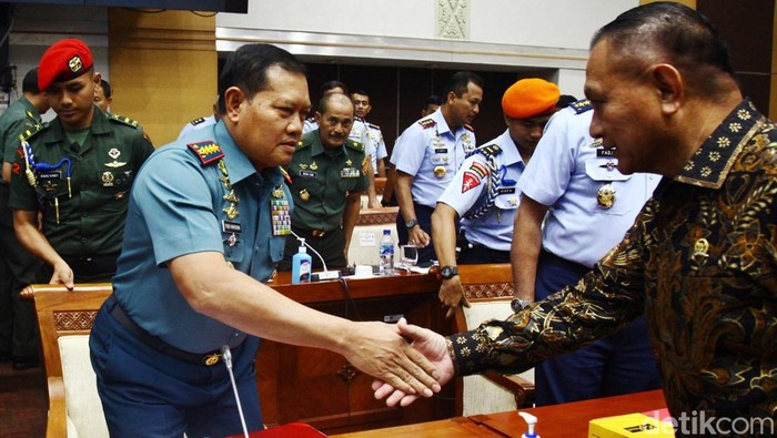 Panglima TNI Laksamana Yudo Margono menghadiri rapat perdananya bersama Komisi I DPR, Kamis (2/2/2023).