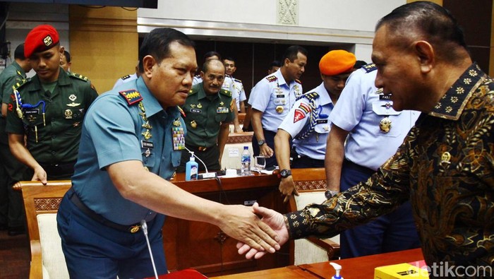 Rapat Perdana Panglima TNI di Komisi I DPR Panglima TNI Laksamana Yudo Margono menghadiri rapat perdananya bersama Komisi I DPR, Kamis (2/2/2023).