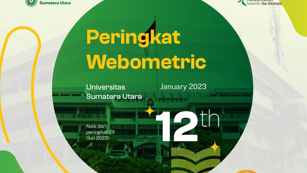USU Masuk 12 Kampus Terbaik di Indonesia Versi Webometrics 2023
