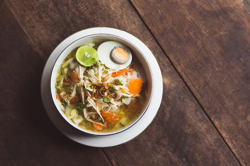 Soto Banjar is Traditional Chicken Soup Dish from South Borneo Kalimantan, Indonesia