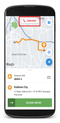 Fitur tombol darurat hadirkan proteksi bagi pelanggan dan mitra driver yang terhubung dengan Unit Darurat yang siaga 24/7