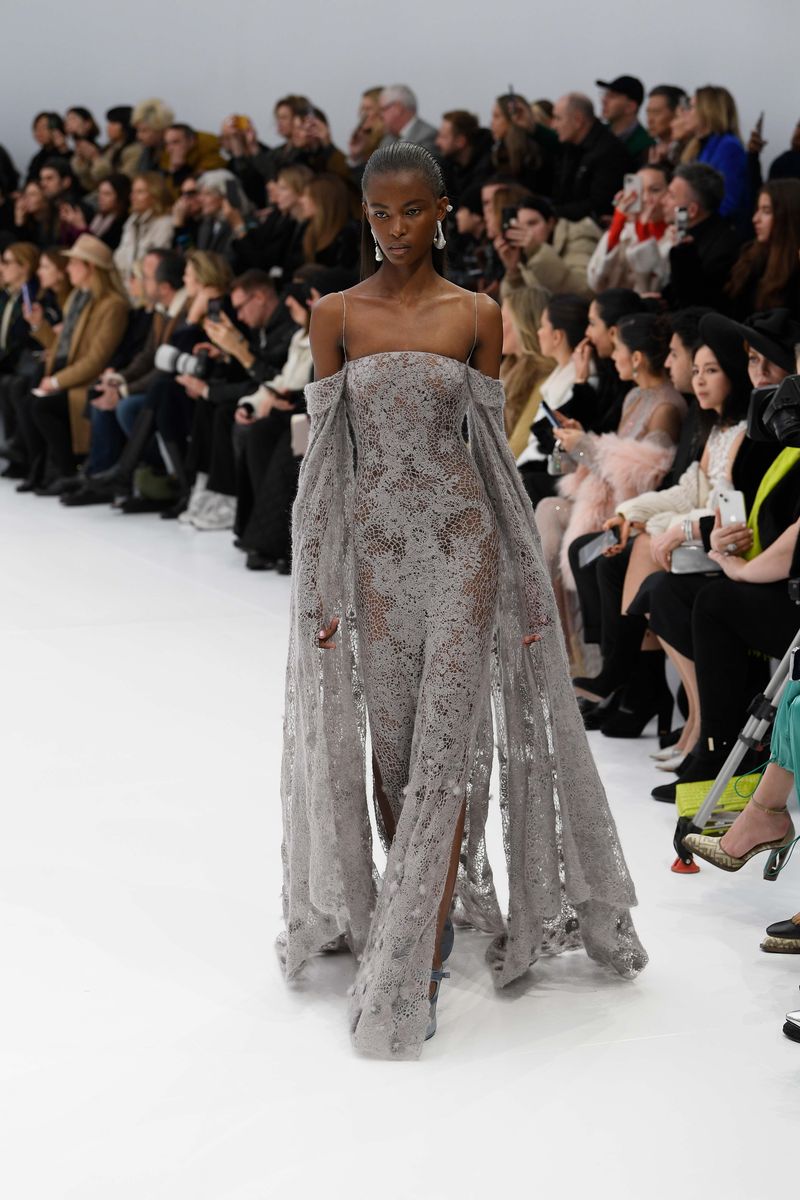Runway at Fendi Couture Spring 2023 on January 26, 2023 in Paris, France. (Photo by Giovanni Giannoni/WWD via Getty Images)