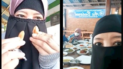 Peggy Melati Sukma Sempatkan Kulineran Saat Dakwah, Ini Momennya