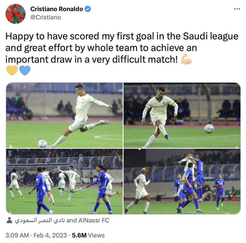 Gol debut Cristiano Ronaldo di Al Nassr