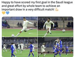 Meme Bangganya Ronaldo Cetak Gol Pertama di Liga Arab Saudi