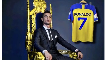 Dukungan fans Ronaldo akan karirnya di Liga Arab Saudi, yang jauh dari hingar bingar sepakbola Eropa yang pernah digelutinya saat berseragam Sporting Lisbon, Manchester United, Real Madrid, dan Juventus. Foto: Twiiter