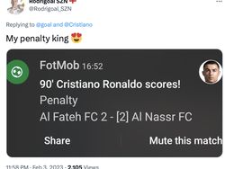 Meme Bangganya Ronaldo Cetak Gol Pertama di Liga Arab Saudi