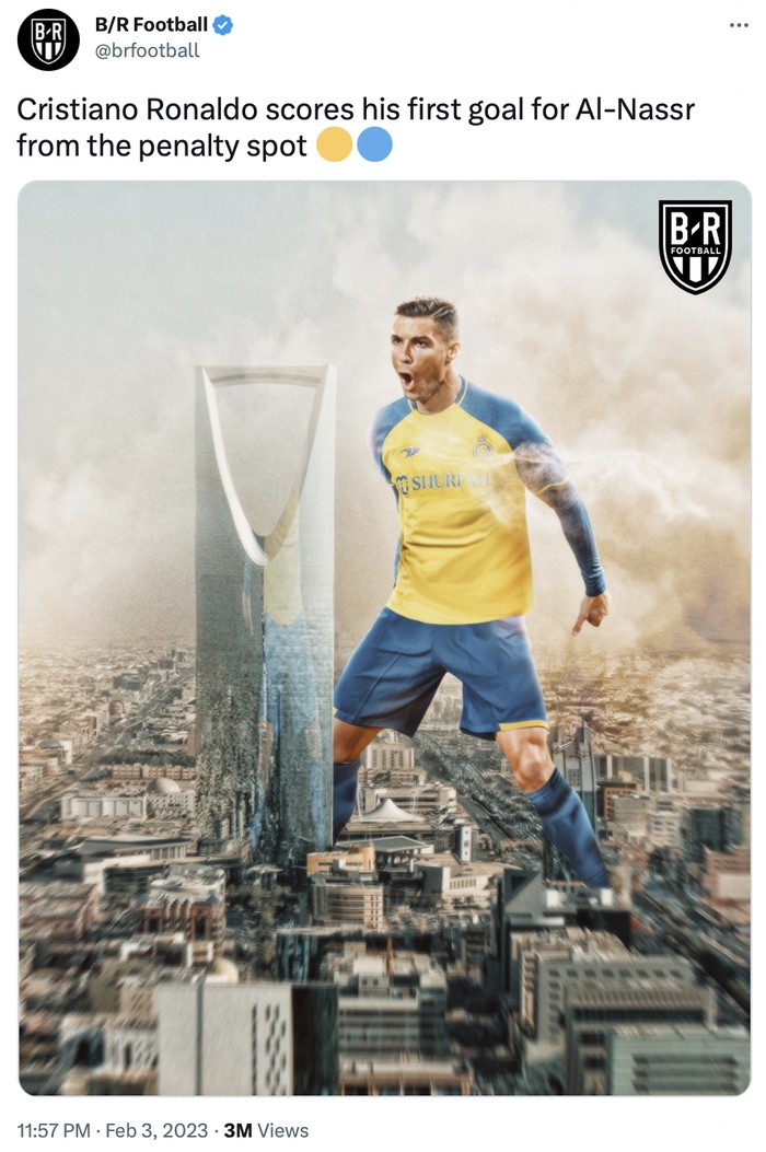 Gol debut Cristiano Ronaldo di Al Nassr